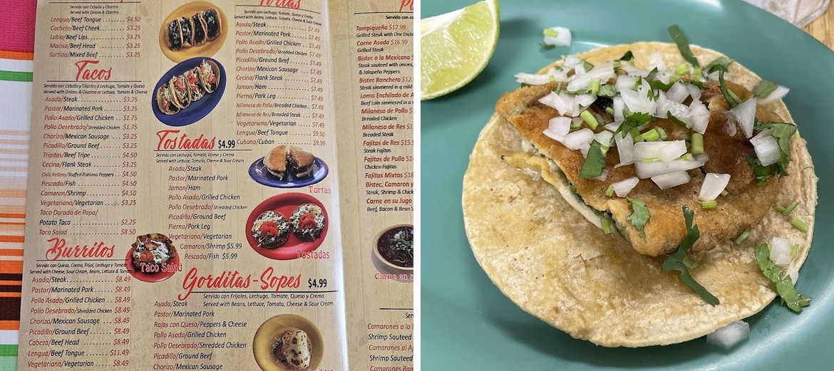 Taqueria Jalisco Menu